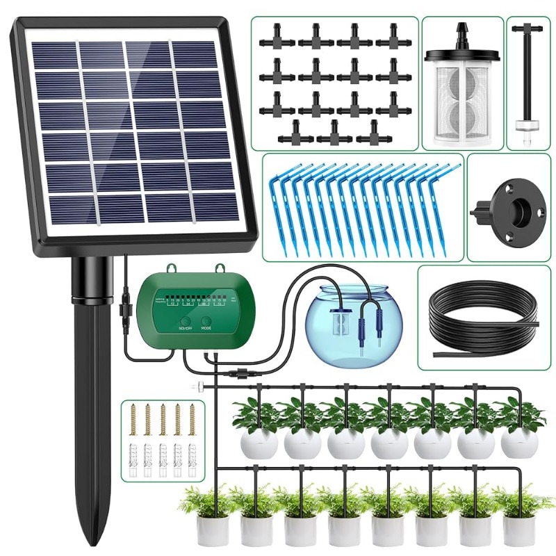 طقم الري الذكي بالطاقة الشمسية - مراجعة Automatic Plant Waterer وسعره